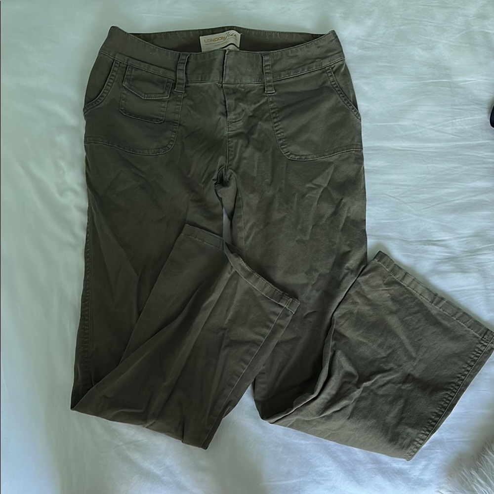 LONDONJEAN Olive Flare & Wide Leg Jeans